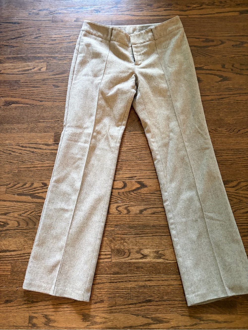 American Eagle Outfitters Women's Beige Dress Pants, Trousers Wool